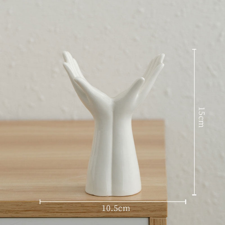 Ceramic Vase With Outstretched Hands, High-Quality Flower Arrangement Decoration