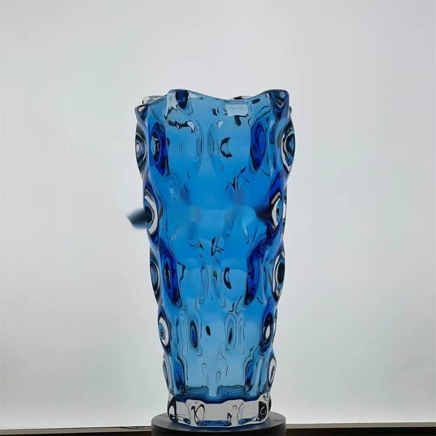 Large-Caliber Thickened Bohemian Glass Vase For Home Flower Arrangements