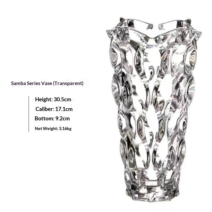 Large-Caliber Thickened Bohemian Glass Vase For Home Flower Arrangements