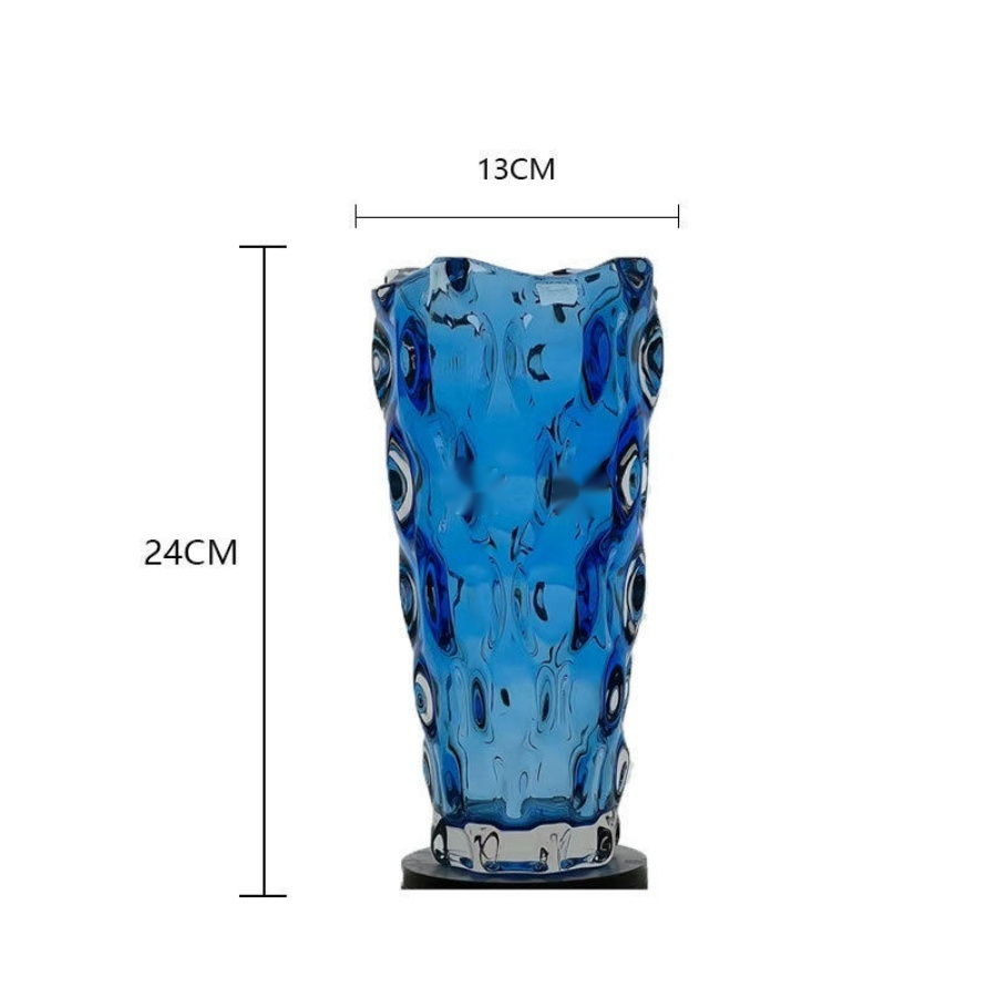 Large-Caliber Thickened Bohemian Glass Vase For Home Flower Arrangements