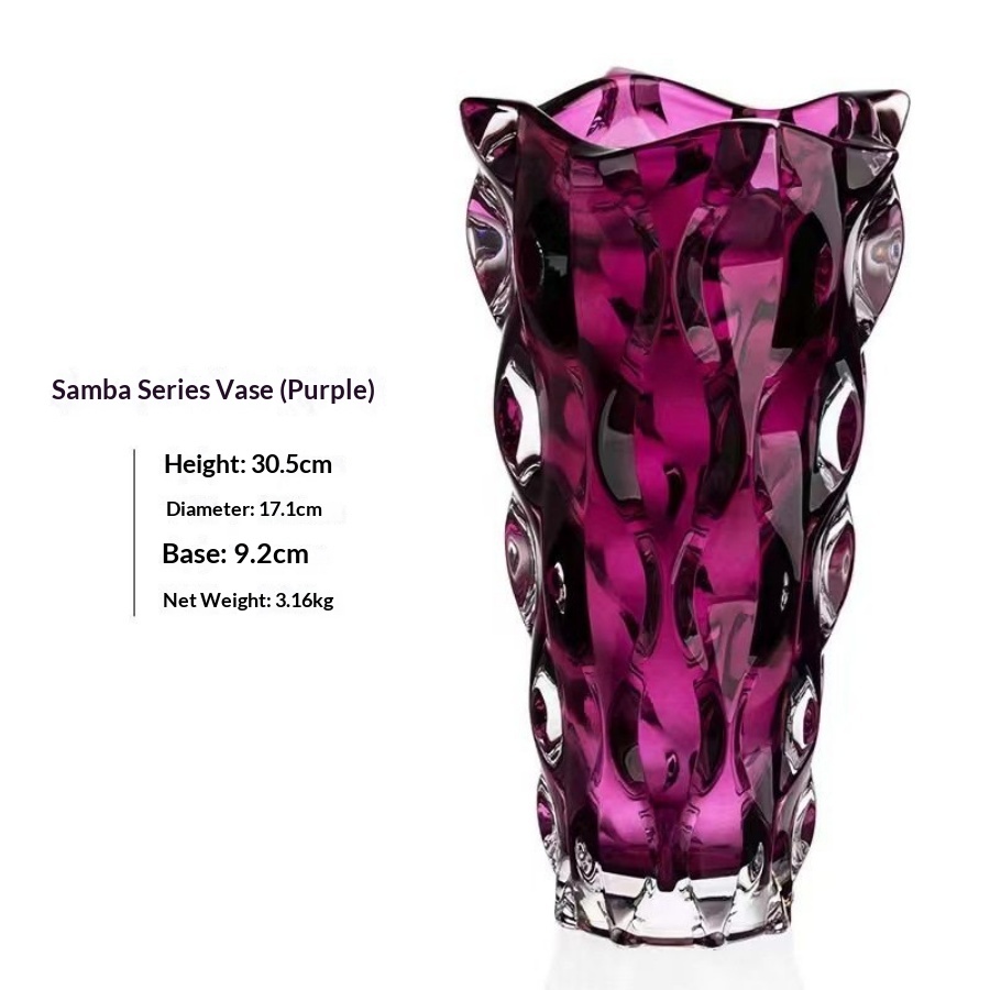 Large-Caliber Thickened Bohemian Glass Vase For Home Flower Arrangements