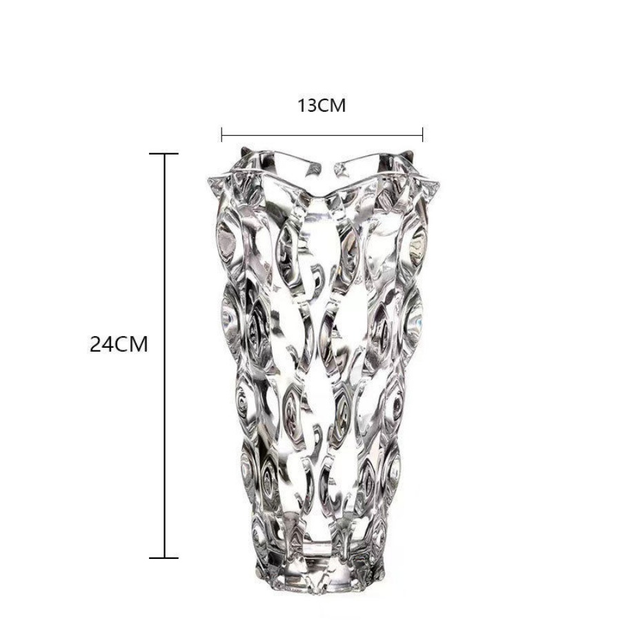 Large-Caliber Thickened Bohemian Glass Vase For Home Flower Arrangements
