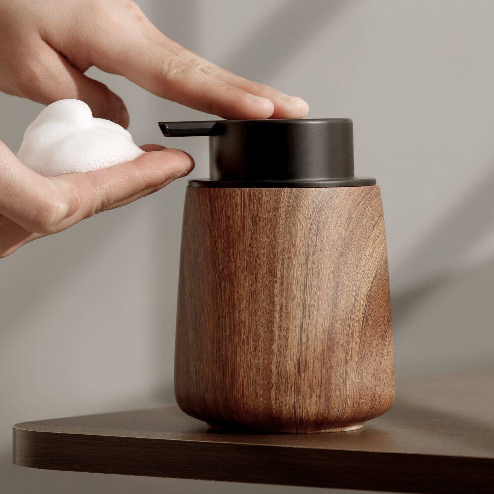 Walnut-grain Push-type Foam Dispenser