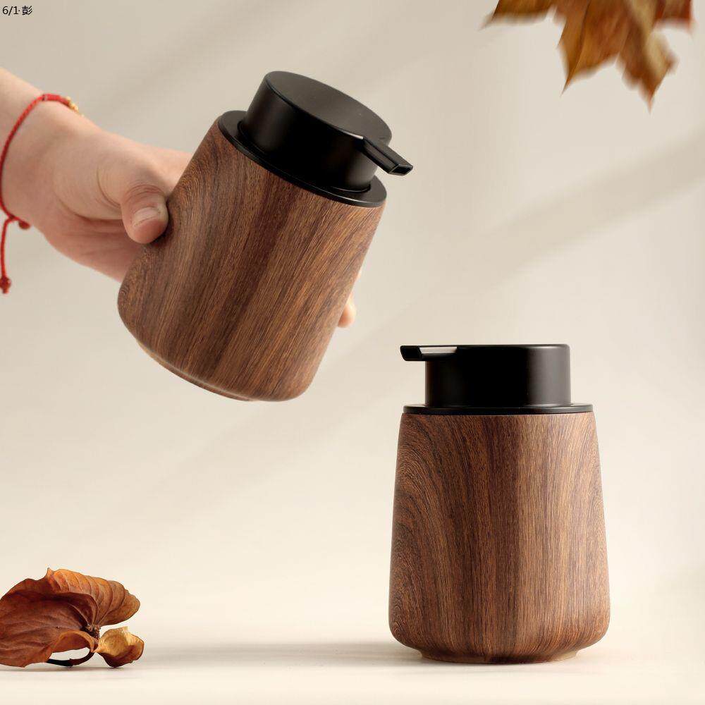 Walnut-grain Push-type Foam Dispenser
