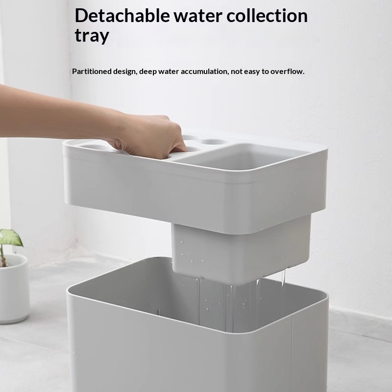 An Umbrella Rack Is Placed In The Lobby By The Office Entrance