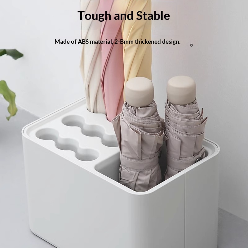 An Umbrella Rack Is Placed In The Lobby By The Office Entrance