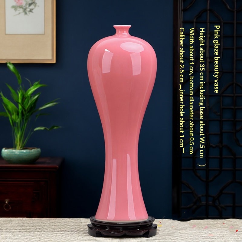 Ceramic Beauty Vase With Colored Glaze Flower Vase And Floral Arrangement Holder