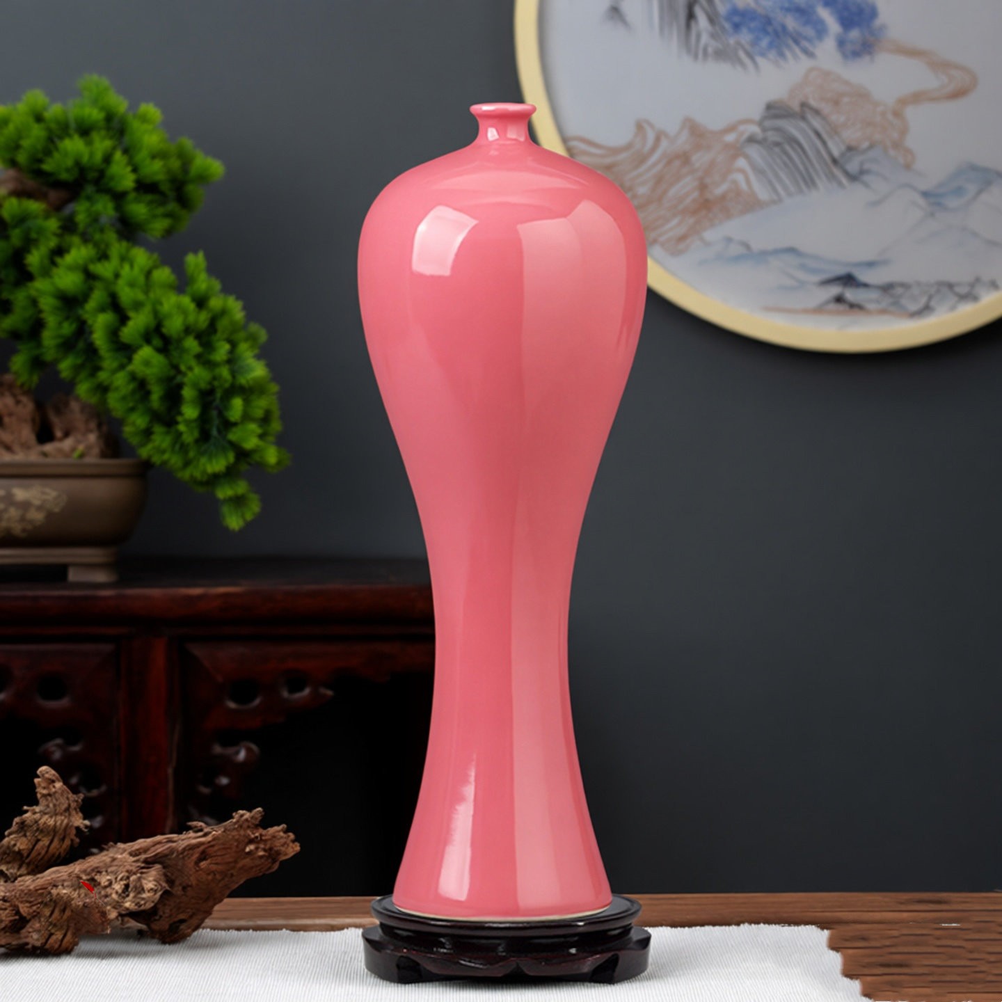 Ceramic Beauty Vase With Colored Glaze Flower Vase And Floral Arrangement Holder - Image 1