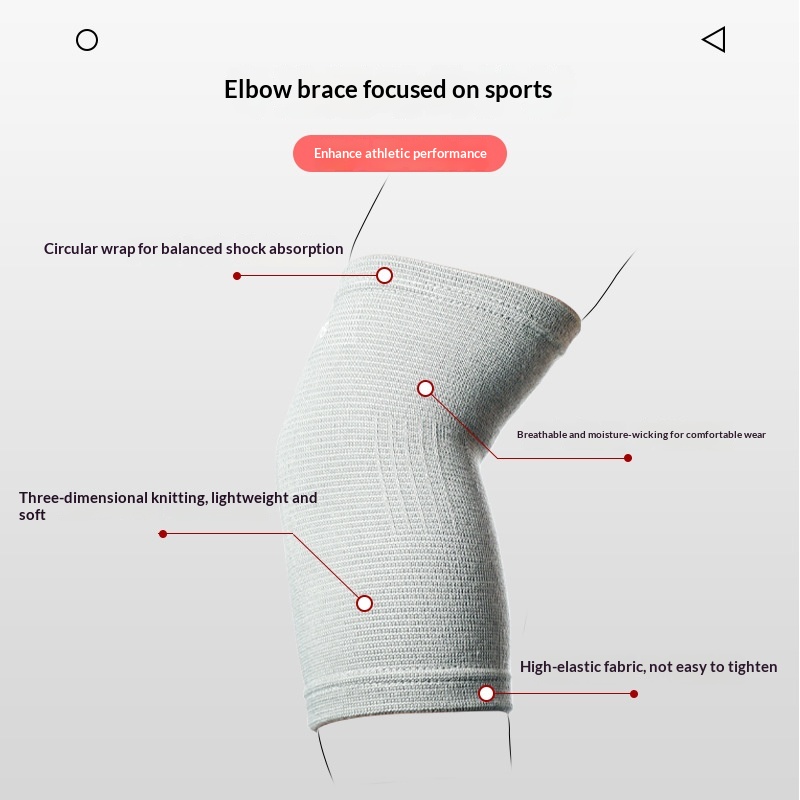 Outdoor Pressurized Thermal Cotton Knitted Elbow Pads