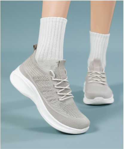 Flyknit Fabric Shoes With Soft Soleslightweight And Casual