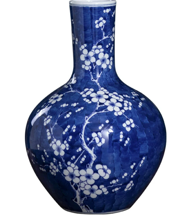 Hand-painted Vintage Ceramic Vase For Living Room Flower Arrangements