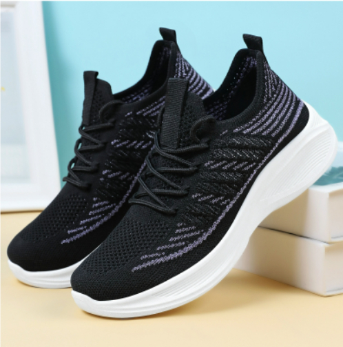 Flyknit Fabric Shoes With Soft Soleslightweight And Casual