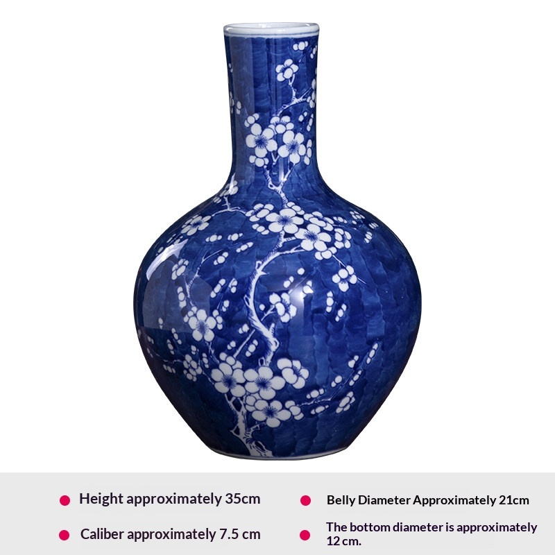 Hand-painted Vintage Ceramic Vase For Living Room Flower Arrangements