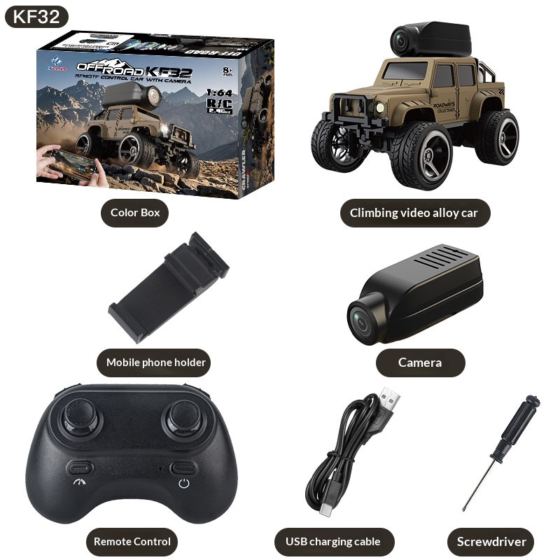 Alloy Desktop Racing 4WD Climbing Remote-controlled Off-road Model Toy Video Car