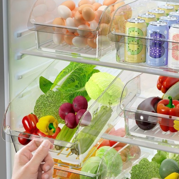 Drawer-style Refrigerator Storage And Organizing Box