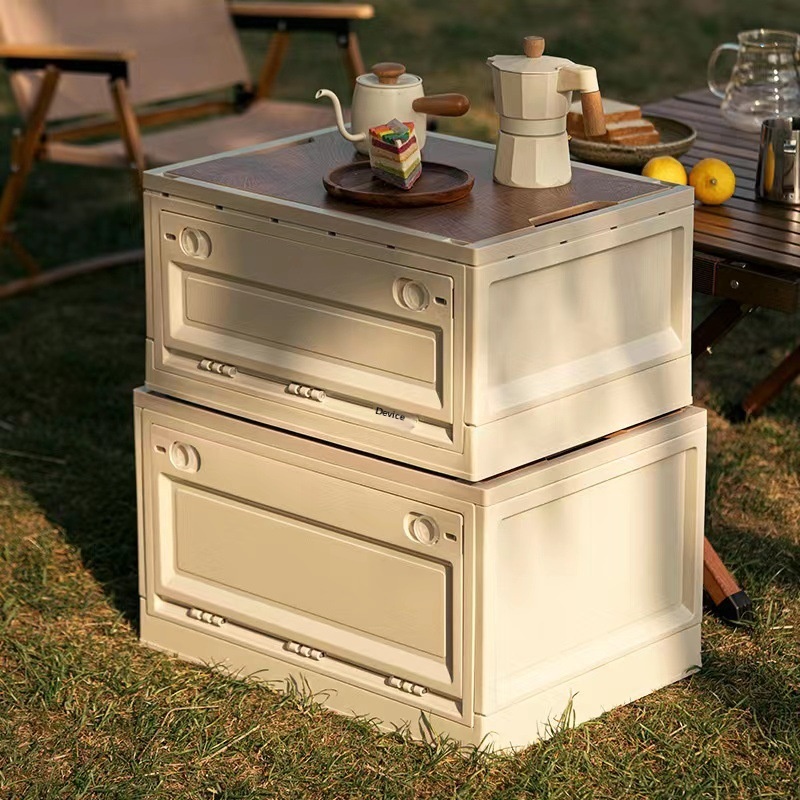 Large-capacity Picnic Storage Box That Opens From The Side Of The Table