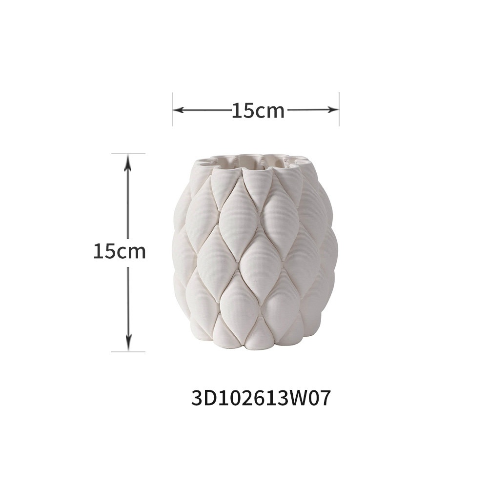 Ceramic circular vase ornament decoration (silver essence)