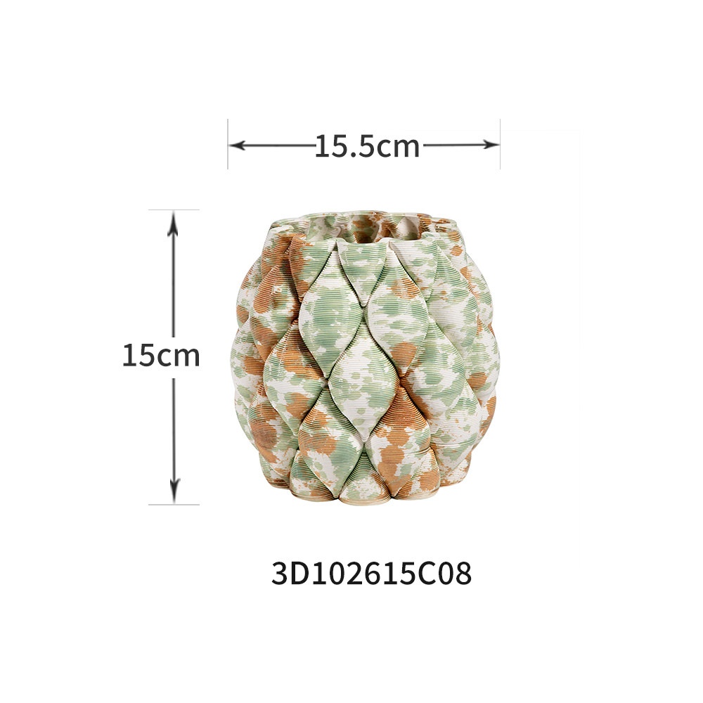 Ceramic circular vase ornament decoration (silver essence)