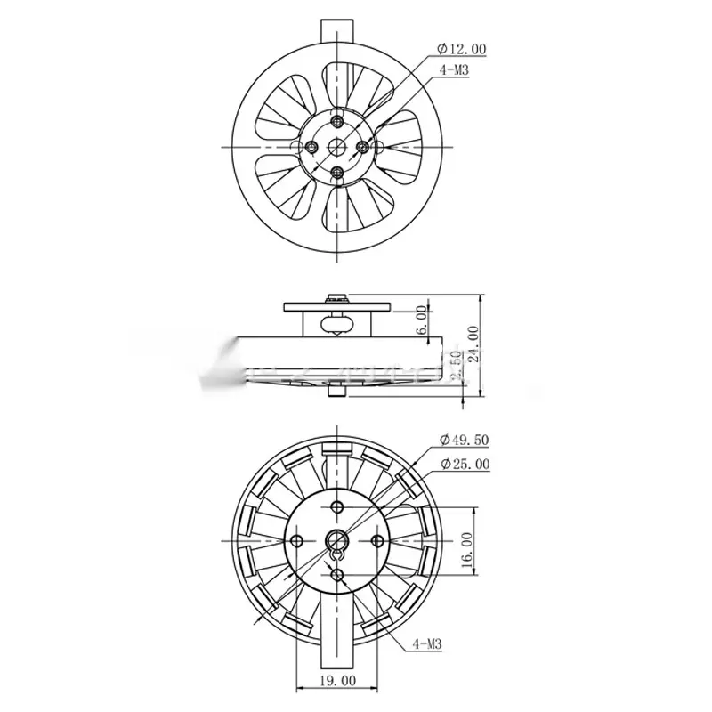 750V Disc-type Brushless Motor Suitable For Multi-rotor