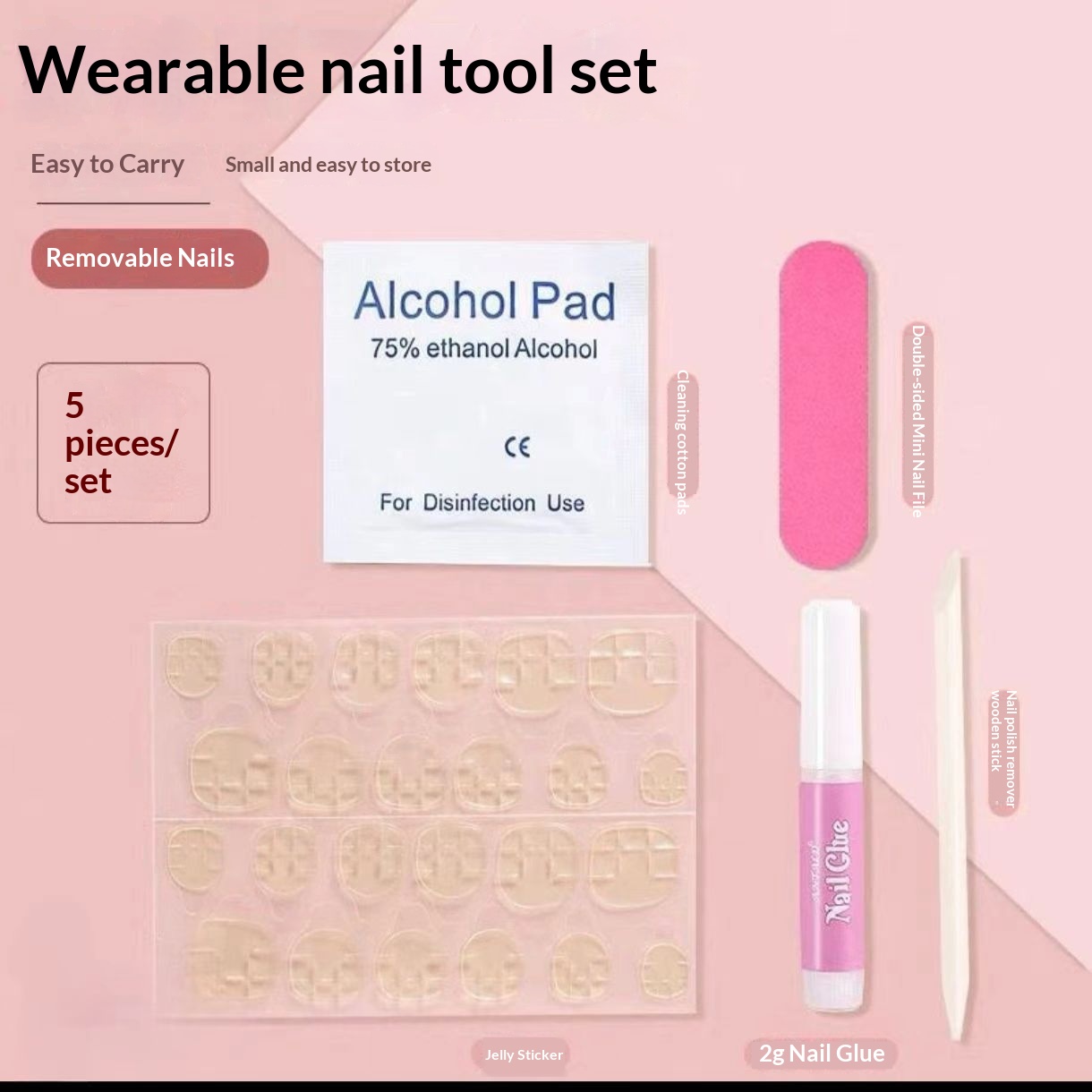 Cute Bow-knot Handcrafted Wearable Nail Tips