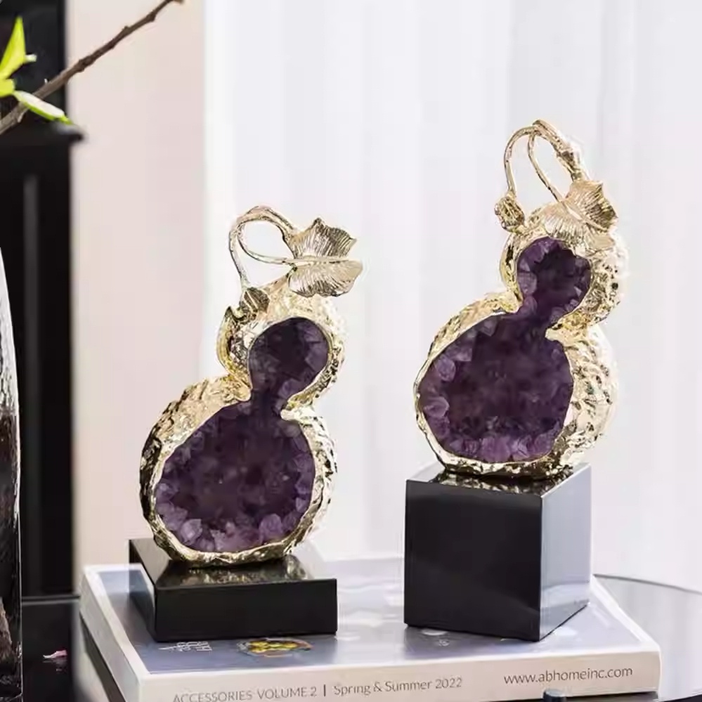 Crystal Gourd Decorative Ornament For Home Living Room TV Cabinet Wine Cabinet