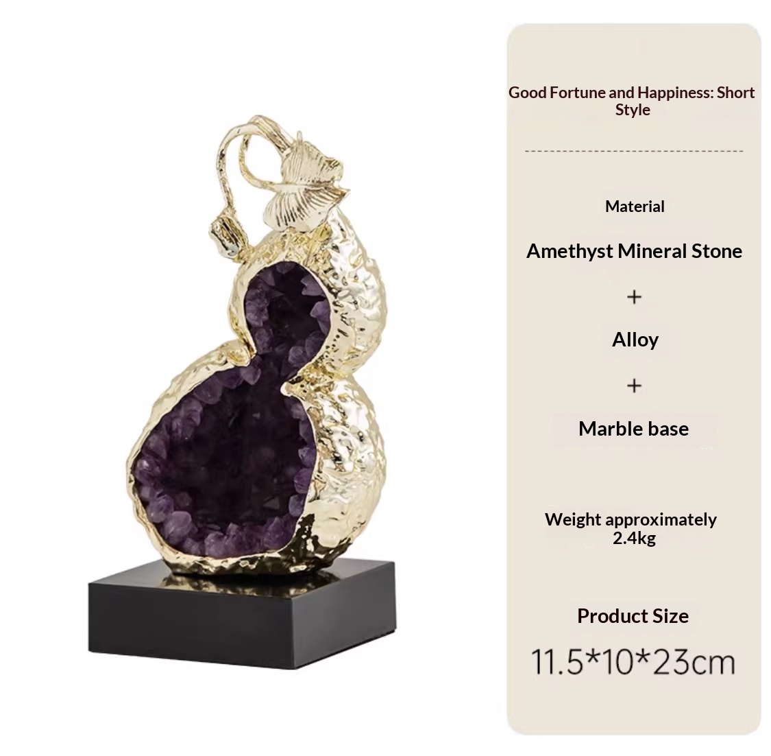 Crystal Gourd Decorative Ornament For Home Living Room TV Cabinet Wine Cabinet