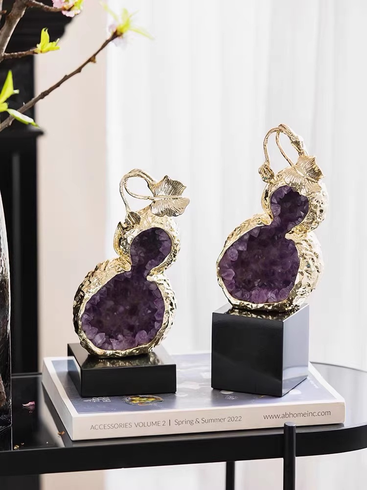 Crystal Gourd Decorative Ornament For Home Living Room TV Cabinet Wine Cabinet