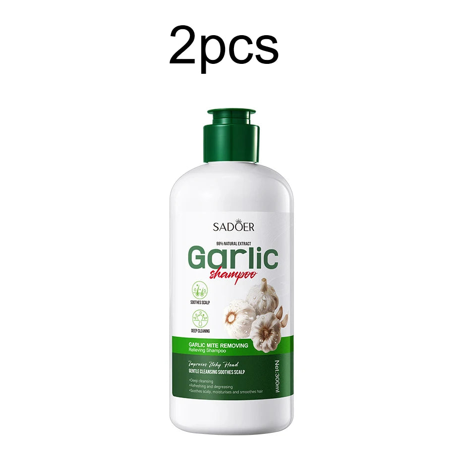 Garlic Mite-Removal Soothing Shampoo For Deep Cleansing