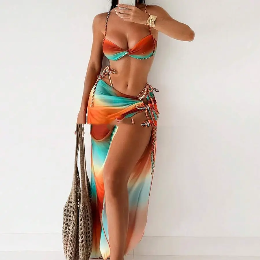 Gradient Womens Braided Rope Bikini