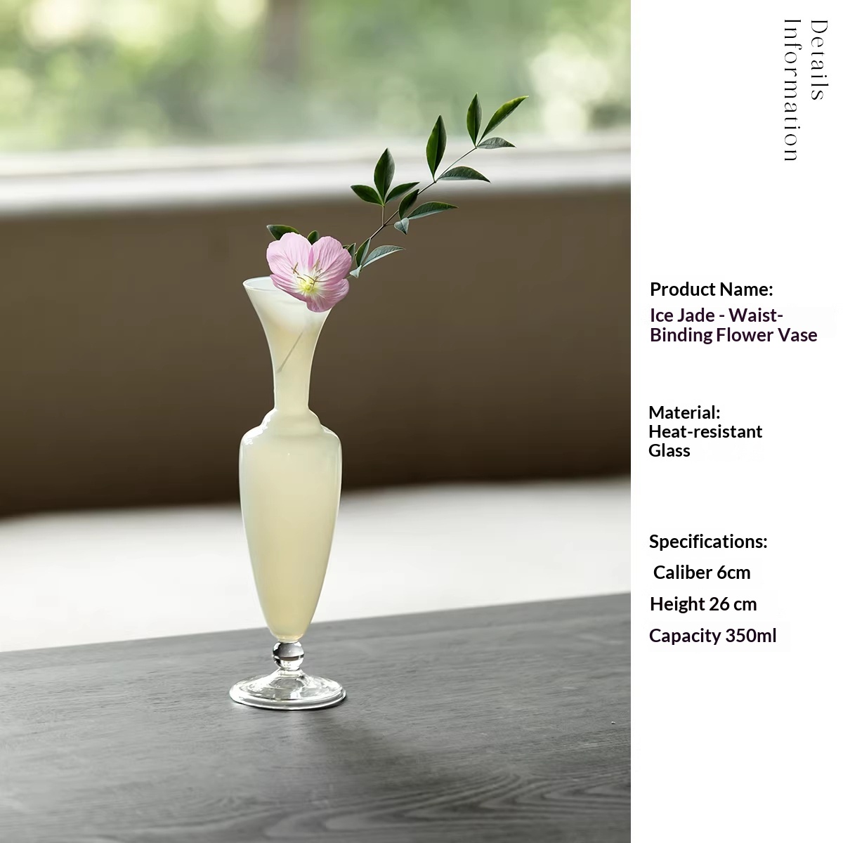 Handmade Glass Flower Arrangement Container For Living Room