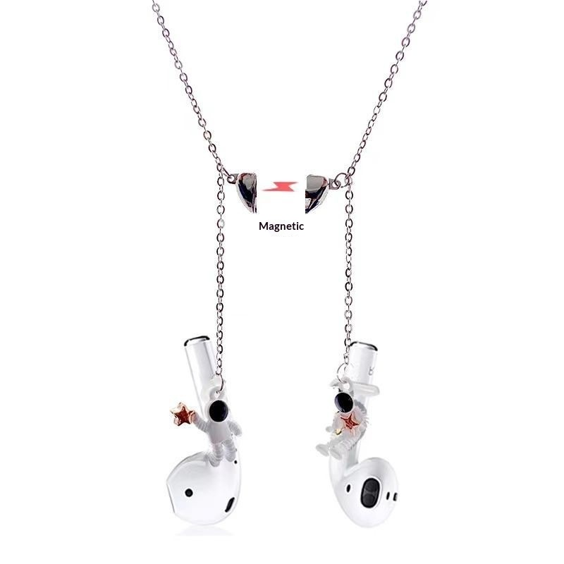 Astronaut Flower Pendant Earphone Anti-Loss Necklace Eyeglass Chain