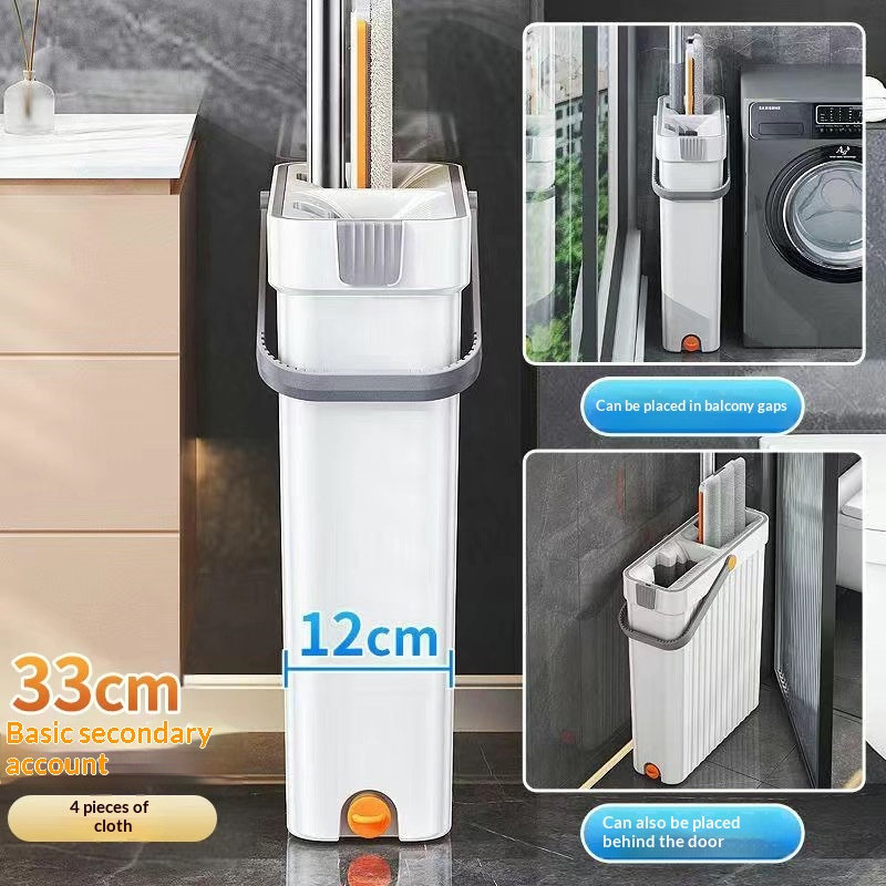 Household Narrow-slot No-hands-needed Flat Mop For Hands-free Mopping