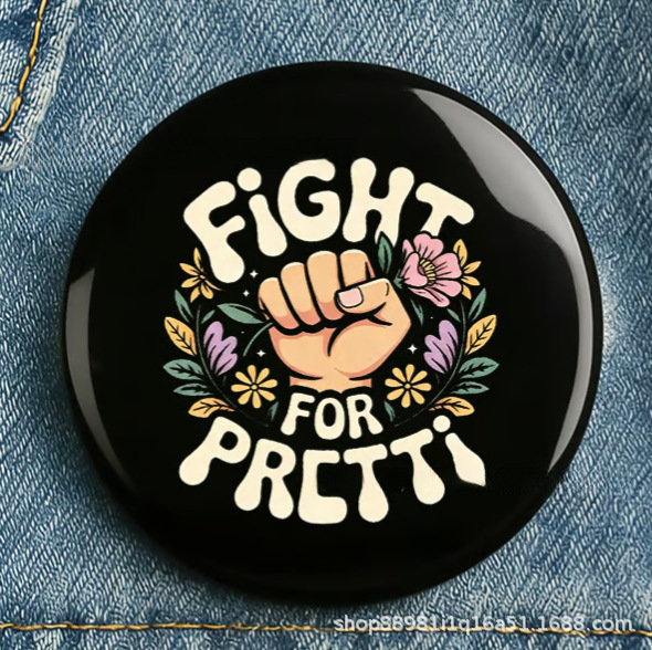 Resist Button Be Good Badge Pin