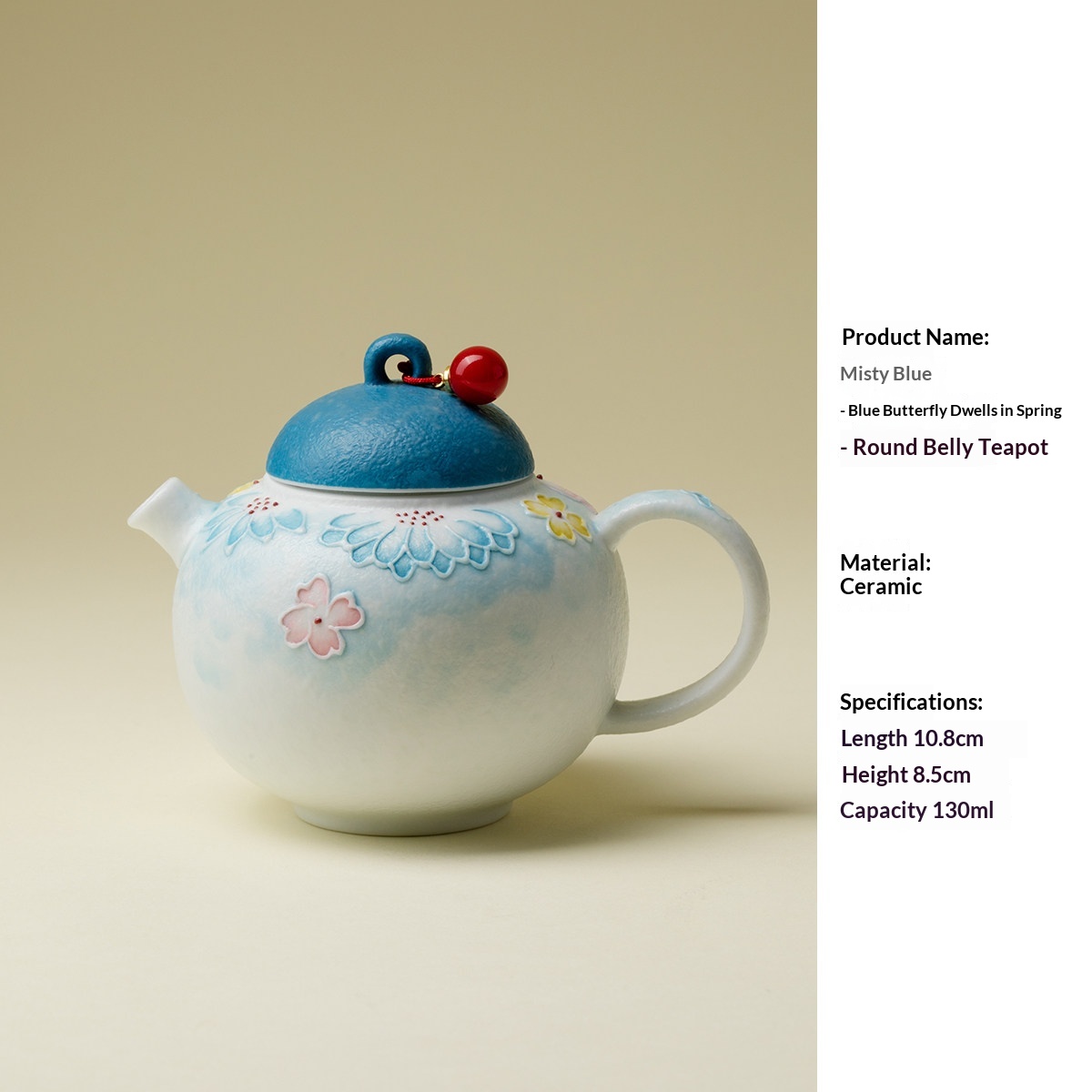 Retro-printed Minimalist Ceramic Teapot For Home Use — foto 5