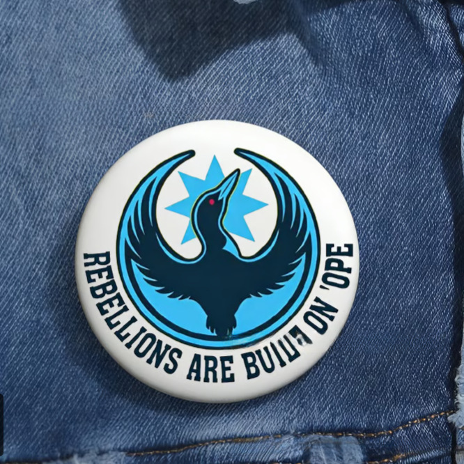 Resist Button Be Good Badge Pin