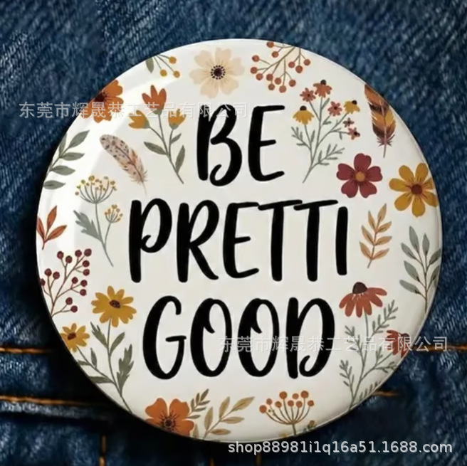 Resist Button Be Good Badge Pin