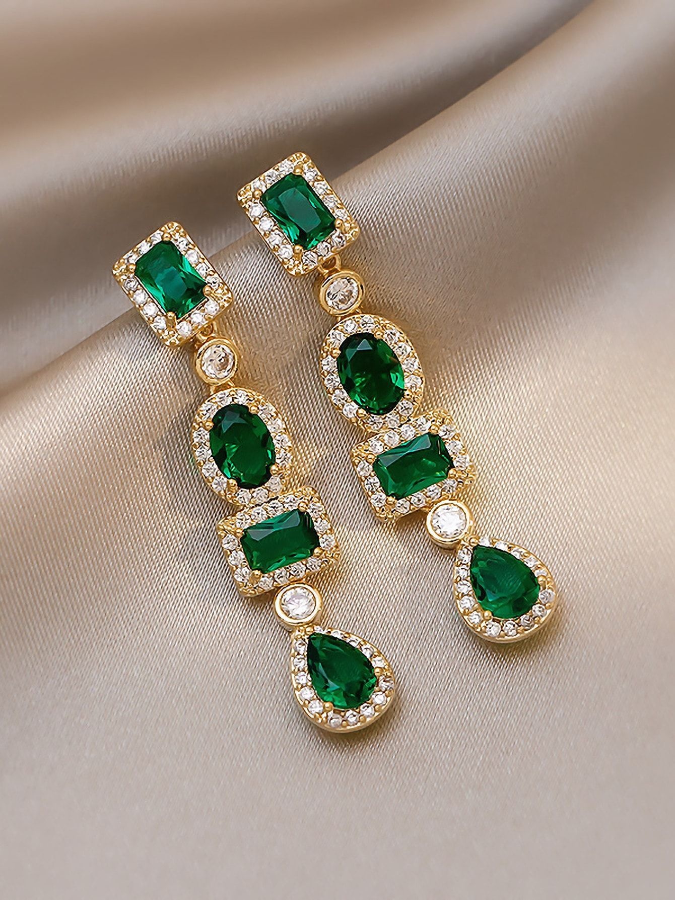 Silver Needle Diamond Studded Bow Earrings