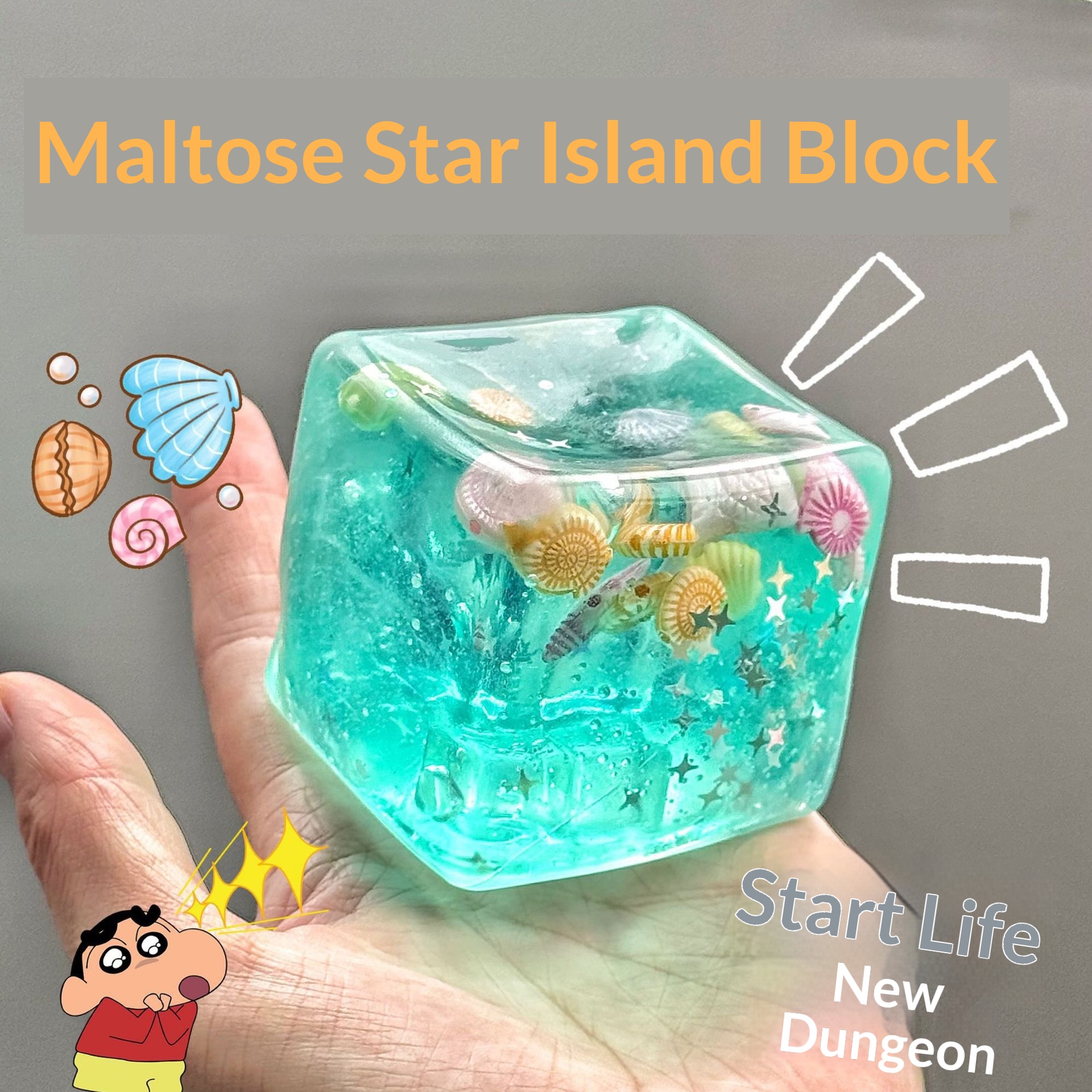 3D Cartoon Stress-relief Simulation Cube Squeeze Toy