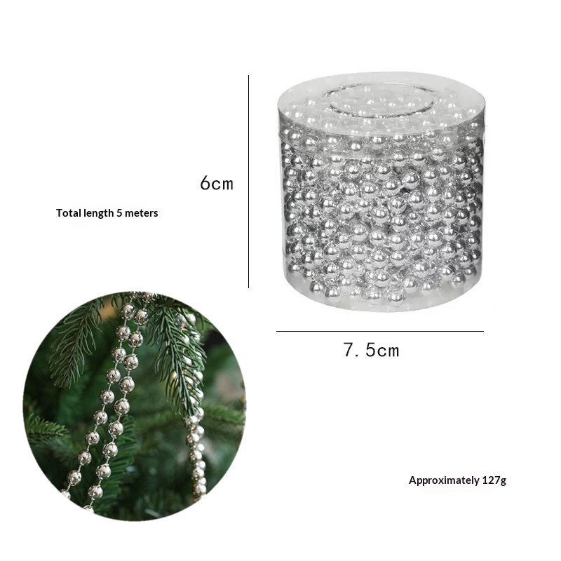 Plastic Beaded Christmas Tree Decoration Chain