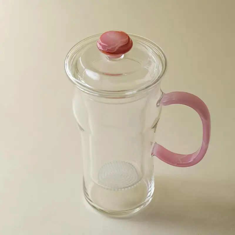 Heat-Resistant Glass Tea Cup With InfuserStrainer Compartments