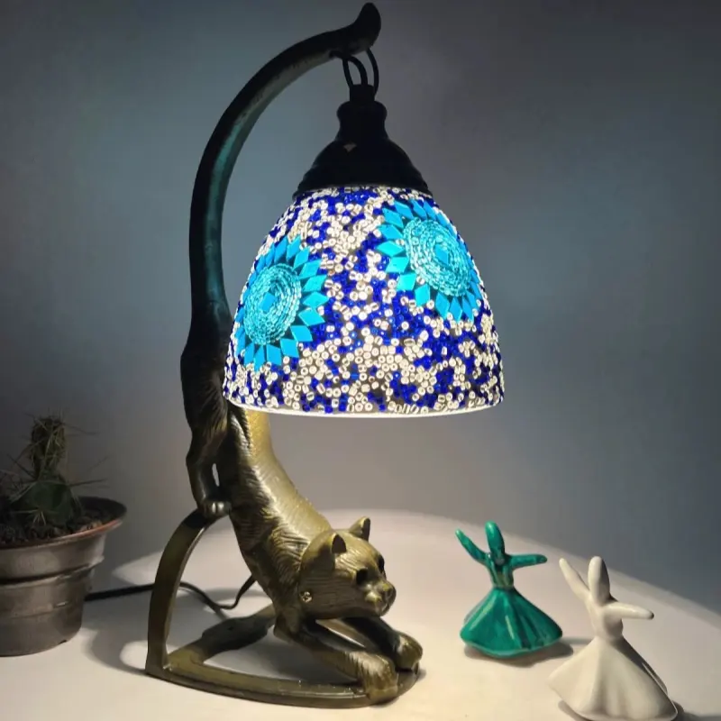Handmade Glass Table Lamp In The Shape