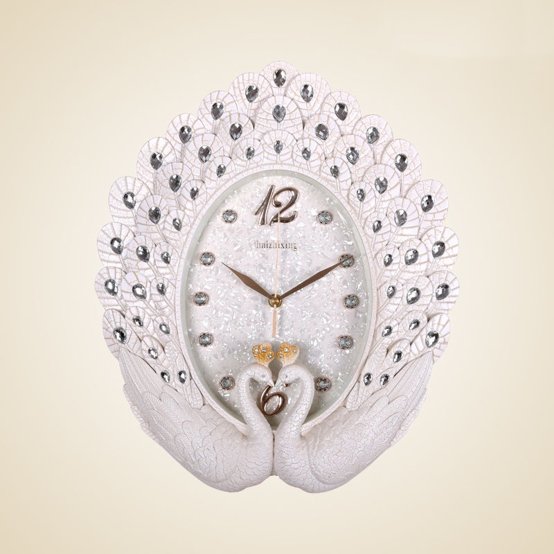 Peacock Light Luxury Clock Wall Clock For The Living Room