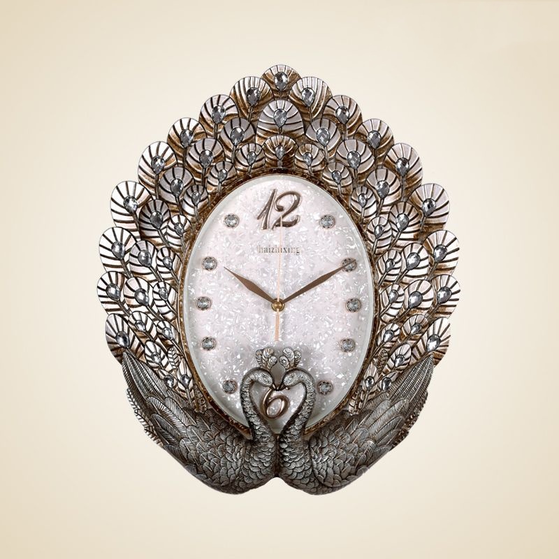 Peacock Light Luxury Clock Wall Clock For The Living Room