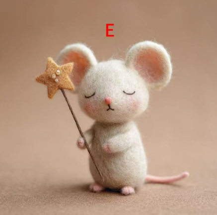 Cross-border Finished Wool Felt DIY Five-pointed Star Mouse 5