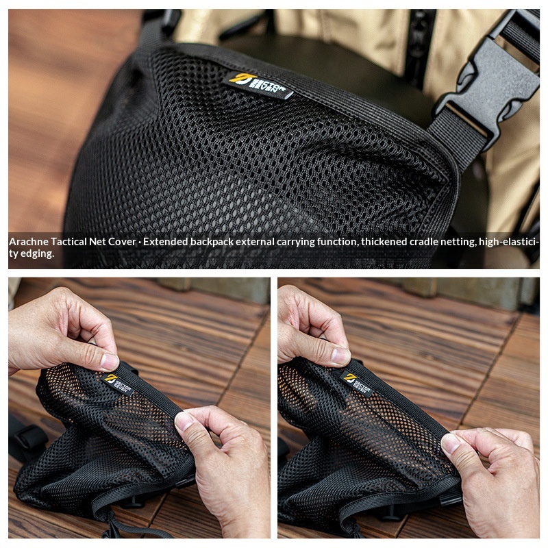 Tactical Military Enthusiast Outdoor Mesh Pocket Accessory For Backpacks