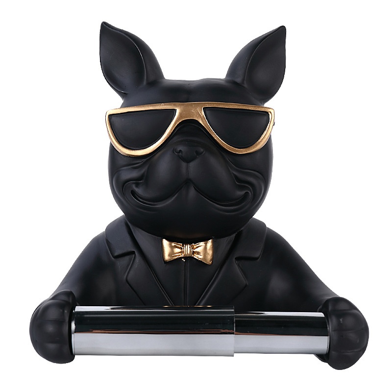 Luxury Tissue Holder For Bulldogs And Small Dogs In The Bathroom