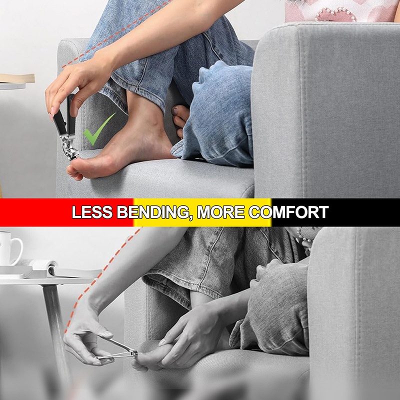 Modern Curved-head Stainless Steel Long-handled Nail Clippers