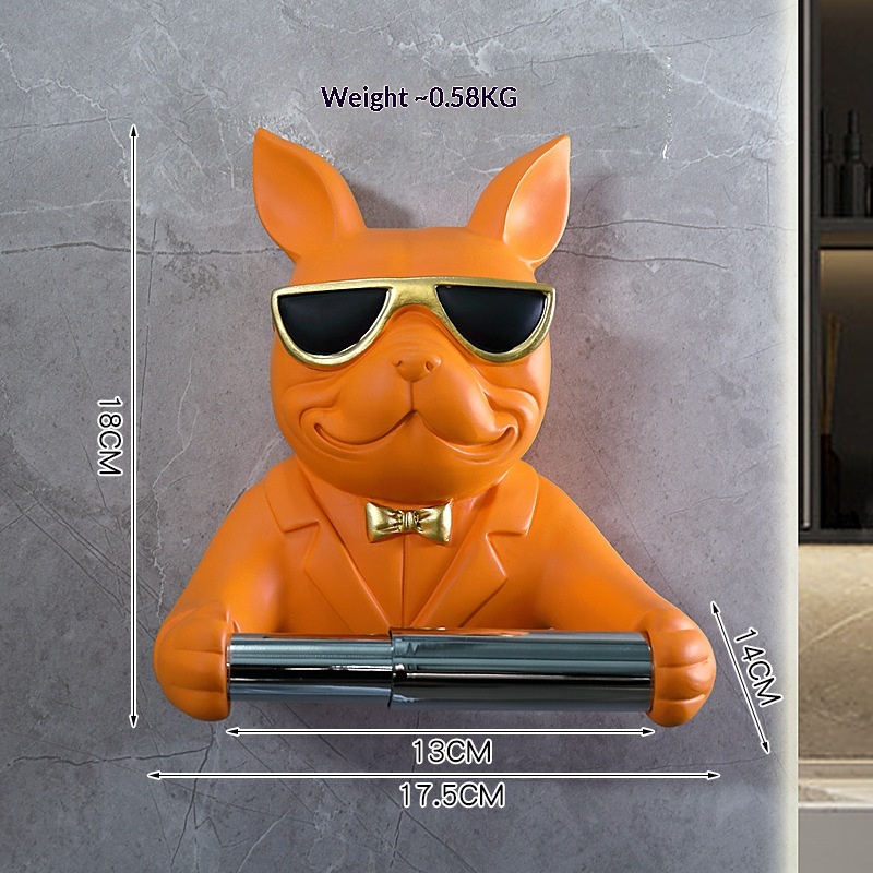 Luxury Tissue Holder For Bulldogs And Small Dogs In The Bathroom