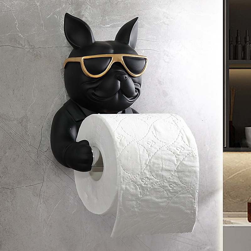 Luxury Tissue Holder For Bulldogs And Small Dogs In The Bathroom