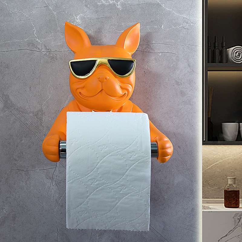 Luxury Tissue Holder For Bulldogs And Small Dogs In The Bathroom